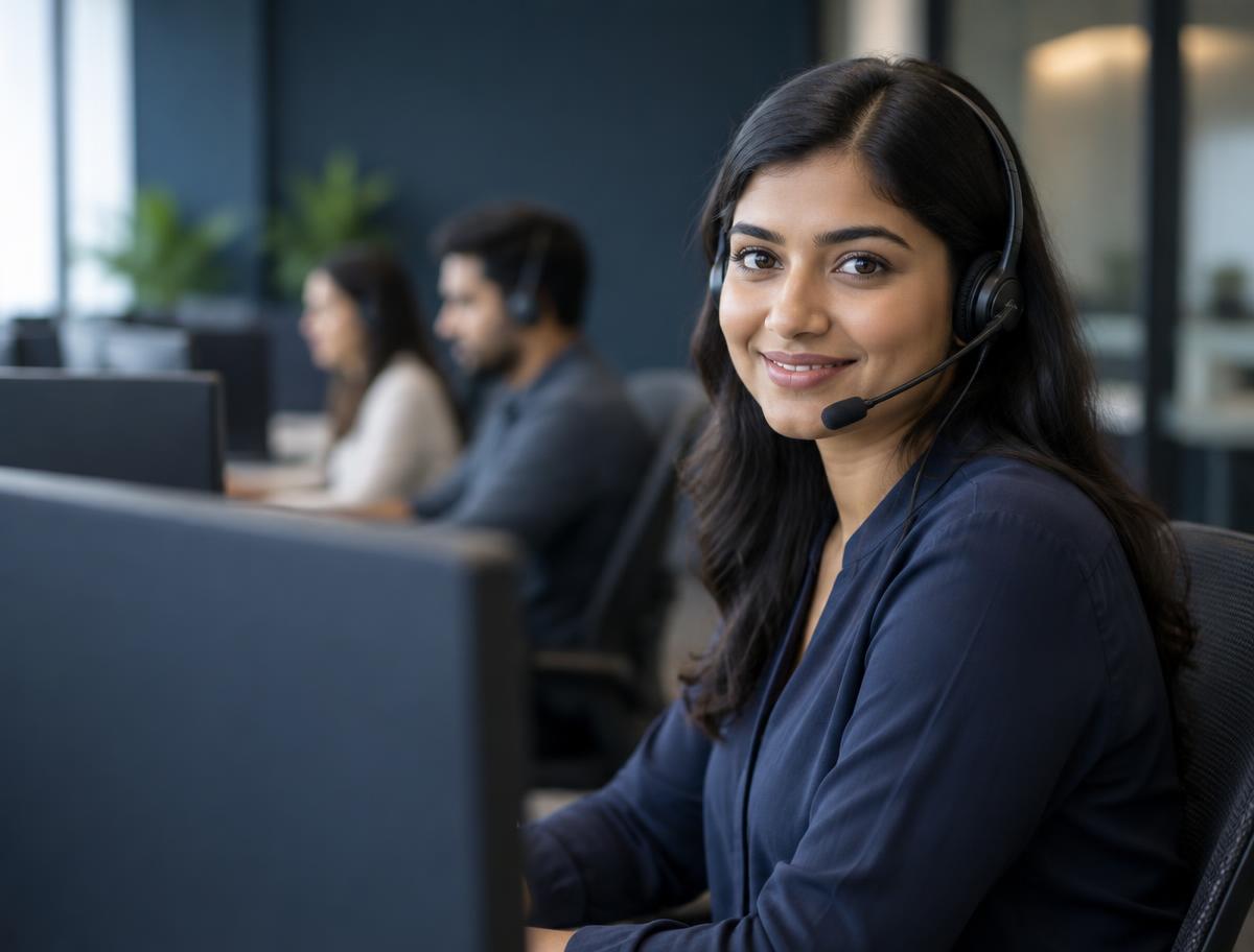 Support specialist ready to help a trader